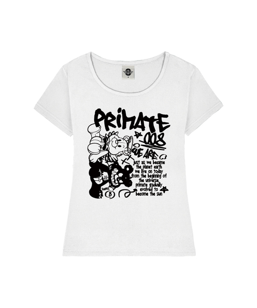 PRIMATE(プライメイト)の「ANGELDEM レディース Uネック スリムフィット 半袖Tシャツ 6 COLORS(Tシャツ/カットソー・レディース・ネイビー/ホワイト/ミント/ブラック/ピンク/ミックスグレー・MEDIUM/SMALL)」の1枚目の写真