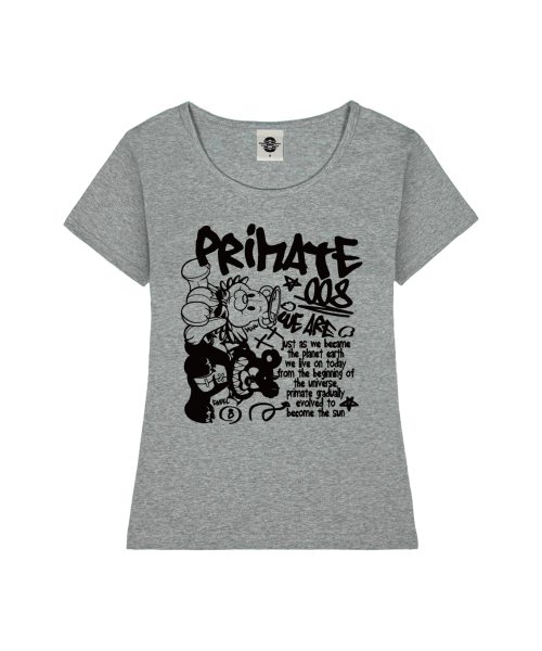 PRIMATE(プライメイト)の「ANGELDEM レディース Uネック スリムフィット 半袖Tシャツ 6 COLORS(Tシャツ/カットソー・レディース・ネイビー/ホワイト/ミント/ブラック/ピンク/ミックスグレー・MEDIUM/SMALL)」の8枚目の写真