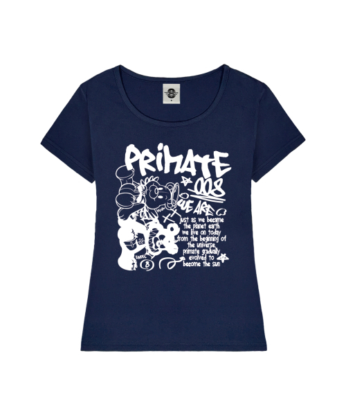 PRIMATE(プライメイト)の「ANGELDEM レディース Uネック スリムフィット 半袖Tシャツ 6 COLORS(Tシャツ/カットソー・レディース・ネイビー/ホワイト/ミント/ブラック/ピンク/ミックスグレー・MEDIUM/SMALL)」の9枚目の写真