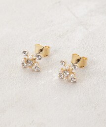 ビジューｘフェイクパールクリスタルピアス