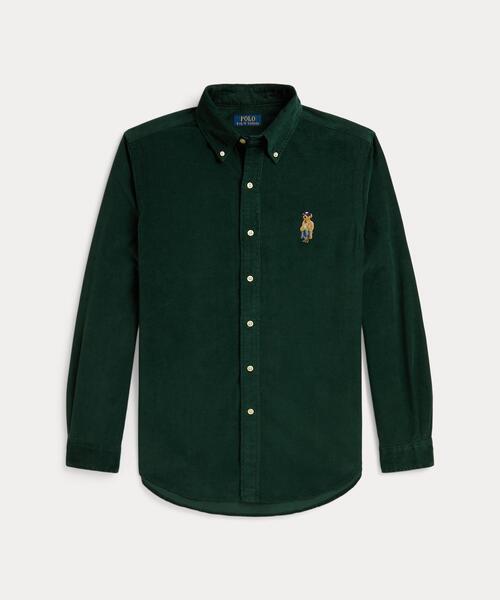 POLO RALPH LAUREN(ポロ ラルフ ローレン)の「クラシック フィット Polo ベア コーデュロイ シャツ(シャツ/ブラウス・メンズ・グリーン・XS/XL/S/M/L)」の1枚目の写真