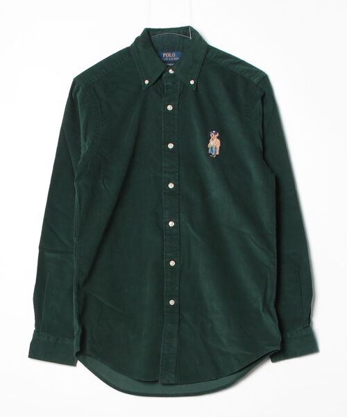 POLO RALPH LAUREN(ポロ ラルフ ローレン)の「クラシック フィット Polo ベア コーデュロイ シャツ(シャツ/ブラウス・メンズ・グリーン・XS/XL/S/M/L)」の3枚目の写真