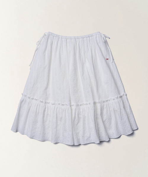TTUDEMENT(トュードメント)の「EYELET RIBBON MIDI SKIRT_WHITE(スカート・レディース・その他・SMALL/MEDIUM)」の4枚目の写真