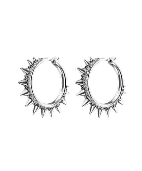 DIESEL(ディーゼル)の「ディーゼル アクセサリー ユニセックス ピアス シルバー DX1722040(ピアス(両耳用)・メンズ・シルバー・FREE)」の3枚目の写真