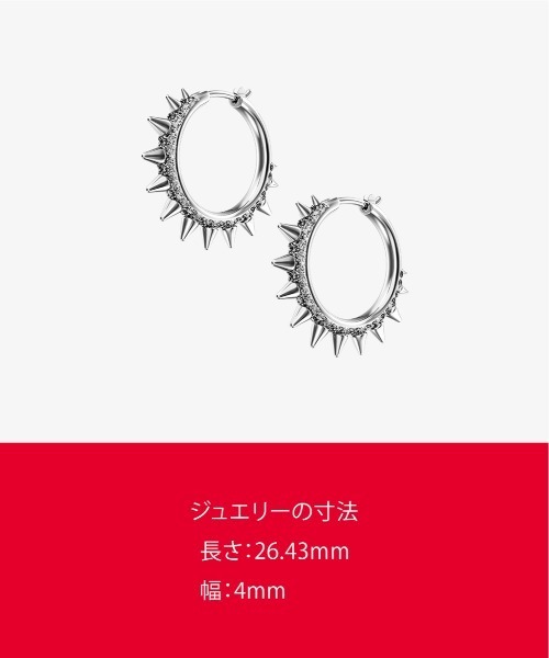 DIESEL(ディーゼル)の「ディーゼル アクセサリー ユニセックス ピアス シルバー DX1722040(ピアス(両耳用)・メンズ・シルバー・FREE)」の9枚目の写真