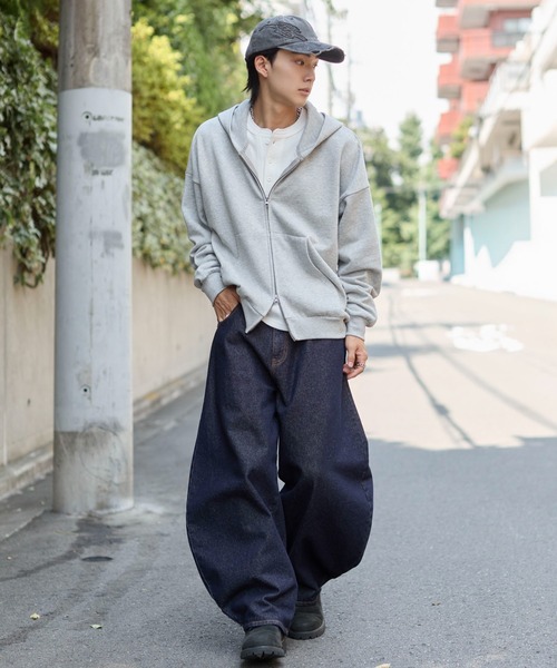 WEGO(ウィゴー)の「WEGO/【26年秋冬新作】ショートZIPパーカー(パーカー・メンズ・杢グレー/ワイン/ブラック・MEDIUM/LARGE)」の5枚目の写真