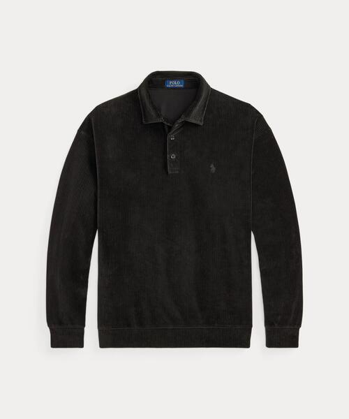 POLO RALPH LAUREN(ポロ ラルフ ローレン)の「リラックス フィット ニット コーデュロイ ポロシャツ(ポロシャツ・メンズ・ブラック系1・L/M/S/XL/XS)」の3枚目の写真