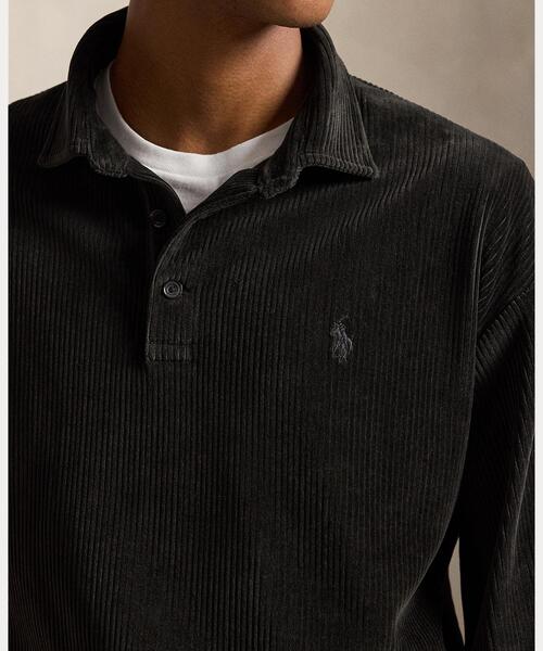 POLO RALPH LAUREN(ポロ ラルフ ローレン)の「リラックス フィット ニット コーデュロイ ポロシャツ(ポロシャツ・メンズ・ブラック系1・L/M/S/XL/XS)」の6枚目の写真