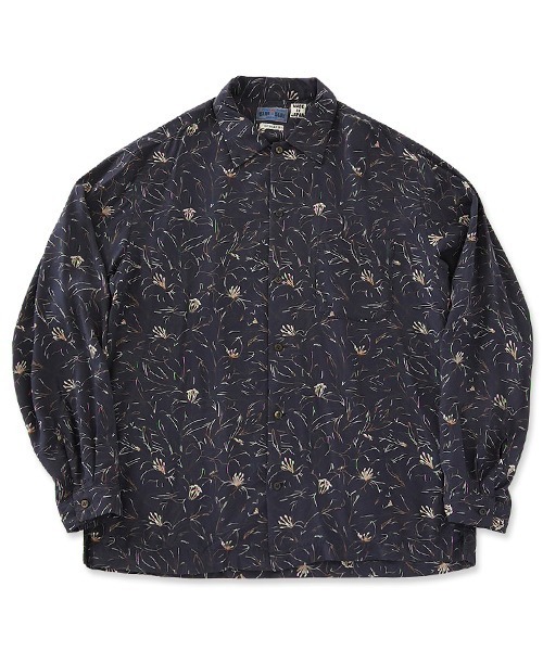 BLUE BLUE JAPAN(ブルーブルージャパン)の「レーヨンエットカサブランカ ロングスリーブシャツ(シャツ/ブラウス・メンズ・ダークネイビー・XL/L/M/S)」の1枚目の写真