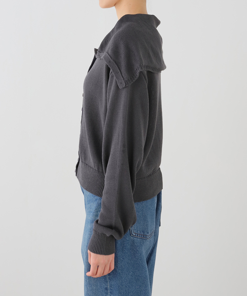 JANE SMITH / JOHN SMITH(ジェーンスミスジョンスミス)の「JANE SMITH/ジェーンスミス 7G SAILER CARDIGAN:カーディガン(カーディガン/ボレロ・レディース・チャコールグレー・38)」の2枚目の写真