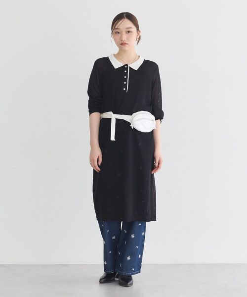 earth music&ecology(アースミュージックアンドエコロジー)の「刺繍ワイドデニムパンツ(デニムパンツ・レディース・ダークインディゴブルー・S/M)」の15枚目の写真