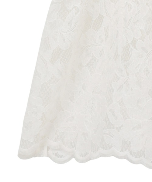 CLANE(クラネ)の「【CLANE/クラネ】FLOWER LACE WAIST SHAPE TOPS/フラワーレースウエストシェイプトップス(シャツ/ブラウス・レディース・ホワイト/ブラック・1)」の6枚目の写真