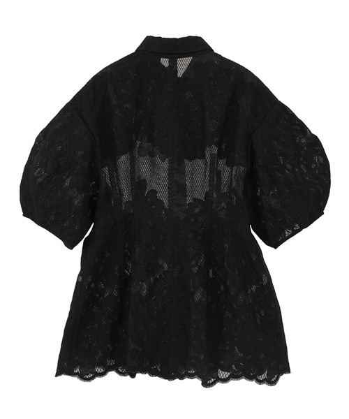 CLANE(クラネ)の「【CLANE/クラネ】FLOWER LACE WAIST SHAPE TOPS/フラワーレースウエストシェイプトップス(シャツ/ブラウス・レディース・ホワイト/ブラック・1)」の9枚目の写真