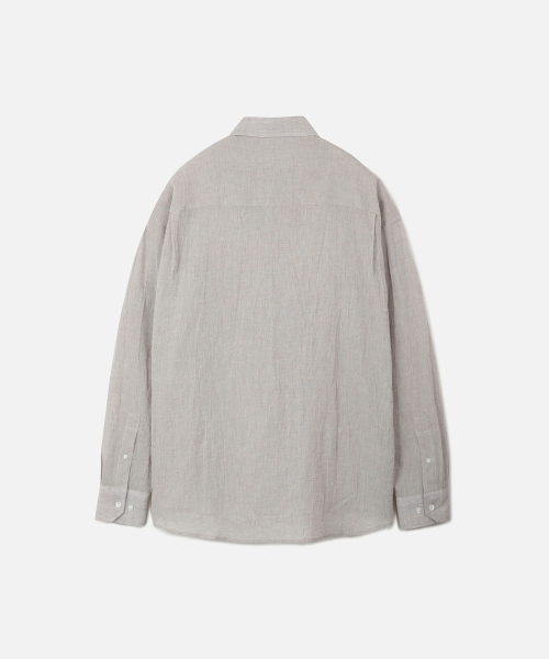 247SERIES（247シリーズ）の「オーバーサイズクリースリネンシャツ BEIGE（シャツ/ブラウス・メンズ・ベージュ・X-LARGE/LARGE/MEDIUM/SMALL/X-SMALL）」の2枚目の写真