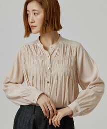 【お仕事◎】ヴィンテージサテンシャーリングブラウス