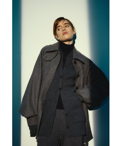 RIM.ARK（リムアーク）の「【26FW OUTER PRE ORDER】Round big sleeve CT(ラウンド ビッグ スリーブ コート)（その他アウター・レディース・グレー/ブラック/ライトブラウン・FREE）」の6枚目の写真