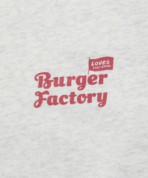 FREAK'S STORE(フリークスストア)の「限定展開 Burger Factory × FREAK'S STORE / バーガーファクトリー 別注 ビッグシルエット バックプリント クルーネックスウェット(スウェット・メンズ・グレー/ネイビー/チャコールグレー/ブラウン・SMALL/LARGE/MEDIUM)」の8枚目の写真