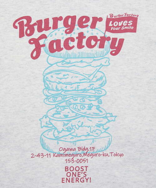 FREAK'S STORE(フリークスストア)の「限定展開 Burger Factory × FREAK'S STORE / バーガーファクトリー 別注 ビッグシルエット バックプリント クルーネックスウェット(スウェット・メンズ・グレー/ネイビー/チャコールグレー/ブラウン・SMALL/LARGE/MEDIUM)」の12枚目の写真