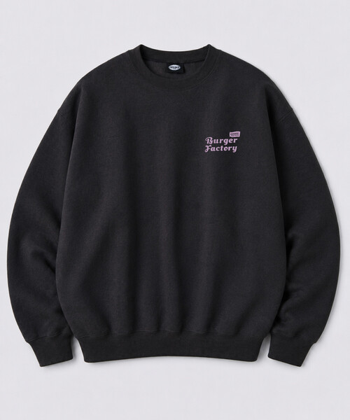 FREAK'S STORE(フリークスストア)の「限定展開 Burger Factory × FREAK'S STORE / バーガーファクトリー 別注 ビッグシルエット バックプリント クルーネックスウェット(スウェット・メンズ・グレー/ネイビー/チャコールグレー/ブラウン・SMALL/LARGE/MEDIUM)」の13枚目の写真