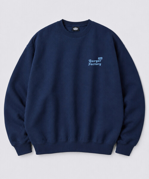 FREAK'S STORE(フリークスストア)の「限定展開 Burger Factory × FREAK'S STORE / バーガーファクトリー 別注 ビッグシルエット バックプリント クルーネックスウェット(スウェット・メンズ・グレー/ネイビー/チャコールグレー/ブラウン・SMALL/LARGE/MEDIUM)」の15枚目の写真