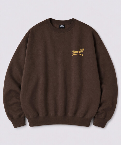 FREAK'S STORE(フリークスストア)の「限定展開 Burger Factory × FREAK'S STORE / バーガーファクトリー 別注 ビッグシルエット バックプリント クルーネックスウェット(スウェット・メンズ・グレー/ネイビー/チャコールグレー/ブラウン・SMALL/LARGE/MEDIUM)」の17枚目の写真