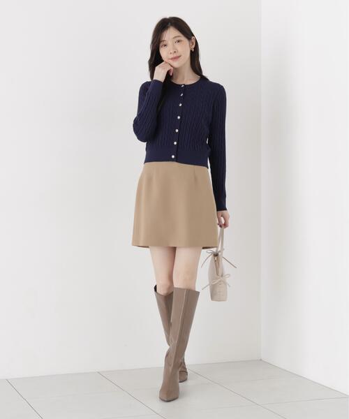 PROPORTION BODY DRESSING(プロポーションボディドレッシング)の「<a>ミニスカート(インナーパンツ付き) / 1216220004(スカート・レディース・ベージュ/ダークグレー・MEDIUM/SMALL)」の2枚目の写真