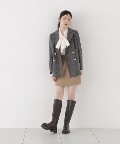 PROPORTION BODY DRESSING(プロポーションボディドレッシング)の「<a>ミニスカート(インナーパンツ付き) / 1216220004(スカート・レディース・ベージュ/ダークグレー・MEDIUM/SMALL)」の9枚目の写真