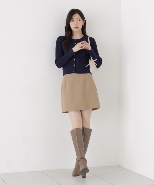 PROPORTION BODY DRESSING(プロポーションボディドレッシング)の「<a>ミニスカート(インナーパンツ付き) / 1216220004(スカート・レディース・ベージュ/ダークグレー・MEDIUM/SMALL)」の3枚目の写真