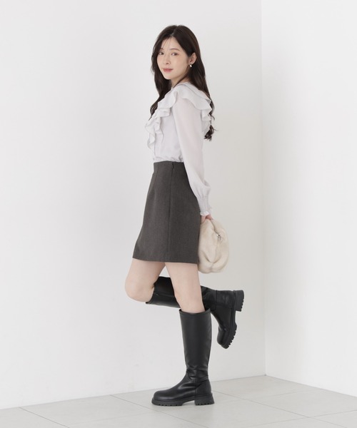 PROPORTION BODY DRESSING(プロポーションボディドレッシング)の「<a>ミニスカート(インナーパンツ付き) / 1216220004(スカート・レディース・ベージュ/ダークグレー・MEDIUM/SMALL)」の12枚目の写真