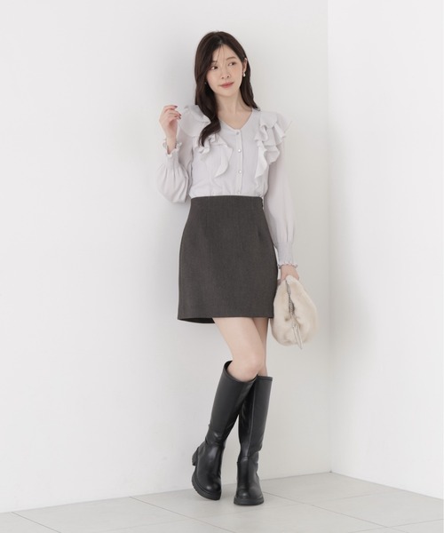 PROPORTION BODY DRESSING(プロポーションボディドレッシング)の「<a>ミニスカート(インナーパンツ付き) / 1216220004(スカート・レディース・ベージュ/ダークグレー・MEDIUM/SMALL)」の14枚目の写真