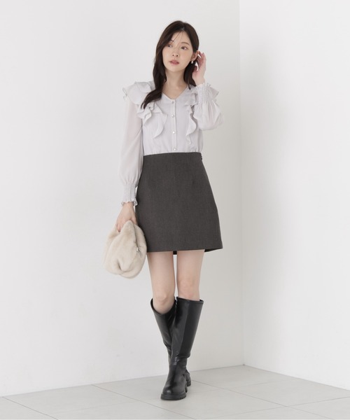 PROPORTION BODY DRESSING(プロポーションボディドレッシング)の「<a>ミニスカート(インナーパンツ付き) / 1216220004(スカート・レディース・ベージュ/ダークグレー・MEDIUM/SMALL)」の15枚目の写真