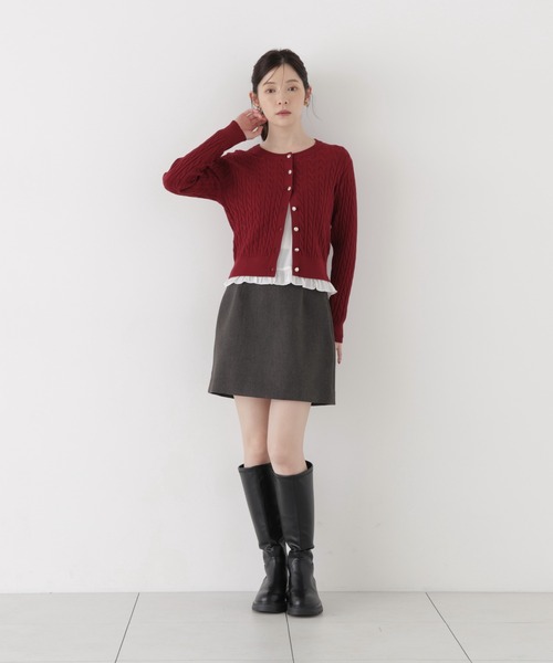 PROPORTION BODY DRESSING(プロポーションボディドレッシング)の「<a>ミニスカート(インナーパンツ付き) / 1216220004(スカート・レディース・ベージュ/ダークグレー・MEDIUM/SMALL)」の17枚目の写真