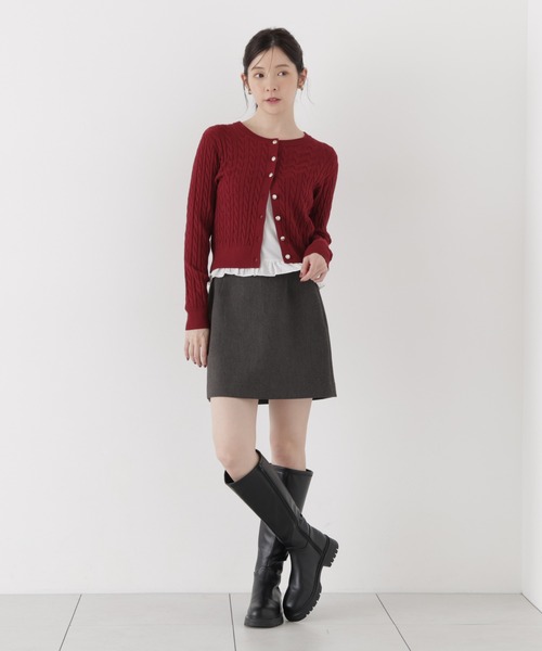 PROPORTION BODY DRESSING(プロポーションボディドレッシング)の「<a>ミニスカート(インナーパンツ付き) / 1216220004(スカート・レディース・ベージュ/ダークグレー・MEDIUM/SMALL)」の18枚目の写真