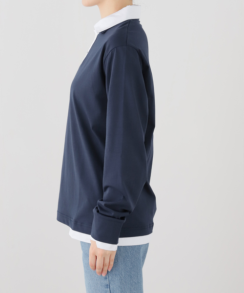 Gimaguas(ギマガス)の「gimaguas/ギマガス レイヤードポロ LUISLS2 LAYERS POLO(ポロシャツ・レディース・ネイビー・FREE)」の2枚目の写真