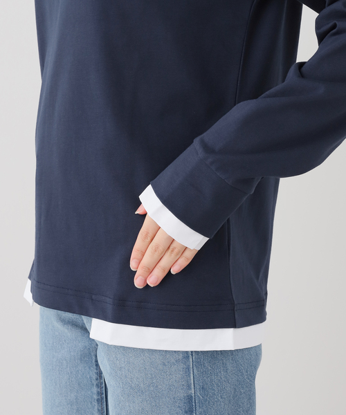 Gimaguas(ギマガス)の「gimaguas/ギマガス レイヤードポロ LUISLS2 LAYERS POLO(ポロシャツ・レディース・ネイビー・FREE)」の5枚目の写真