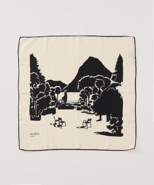 journal standard L'essage(ジャーナルスタンダードレサージュ)の「AENEIS/エネス Lugano Silk Scarf 70 スカーフ(バンダナ/スカーフ・レディース・アイボリー・FREE)」の1枚目の写真