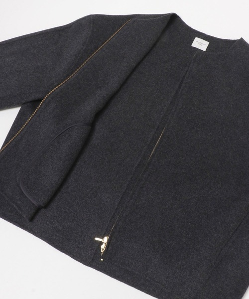 URBAN RESEARCH DOORS(アーバンリサーチドアーズ)の「ウールリバーZIPノーカラーコート(その他アウター・レディース・ネイビー/グレー系その他/ベージュ系その他・FREE)」の15枚目の写真