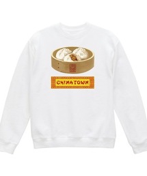 NIPOP(ニポップ) トレーナー メンズ スウェット 肉まん 中華料理 イラスト ロゴ プリント スウェットシャツ スエット プルオーバー トップス インバウンド お土産 レディース ユニセックス
