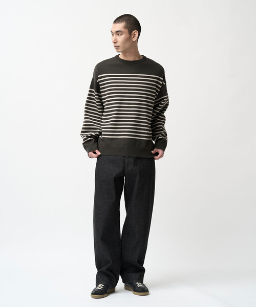 ORCIVAL(オーシバル)の「ORCIVAL | クルーネックボーダーニットプルオーバー MEN(ニット/セーター・メンズ・ブラック系その他/ベージュ系その他/ブラウン系その他/ホワイト系その他5・3/4/5)」の15枚目の写真