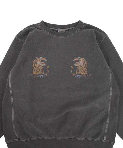 HOUSTON(ヒューストン)の「【UT214】【HOUSTON/ヒューストン】PIGMENT R/W SWEAT SHIRT TIGER 22462(スウェット・メンズ・ブラック・LARGE/X-LARGE/MEDIUM)」の9枚目の写真