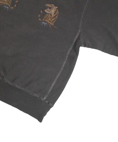 HOUSTON(ヒューストン)の「【UT214】【HOUSTON/ヒューストン】PIGMENT R/W SWEAT SHIRT TIGER 22462(スウェット・メンズ・ブラック・LARGE/X-LARGE/MEDIUM)」の4枚目の写真