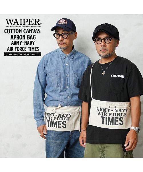 WAIPER.inc(ワイパーインク)の「WAIPER.inc コットンキャンバス ニュースペーパー エプロンバッグ【WP1212】(ショルダーバッグ・メンズ・ナチュラル・ONE SIZE)」の4枚目の写真