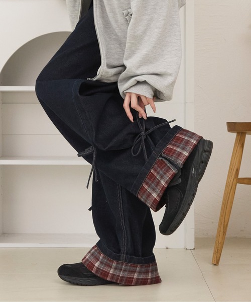 Knee Patch Wide Denim/ニーパッチワイドデニム（デニムパンツ
