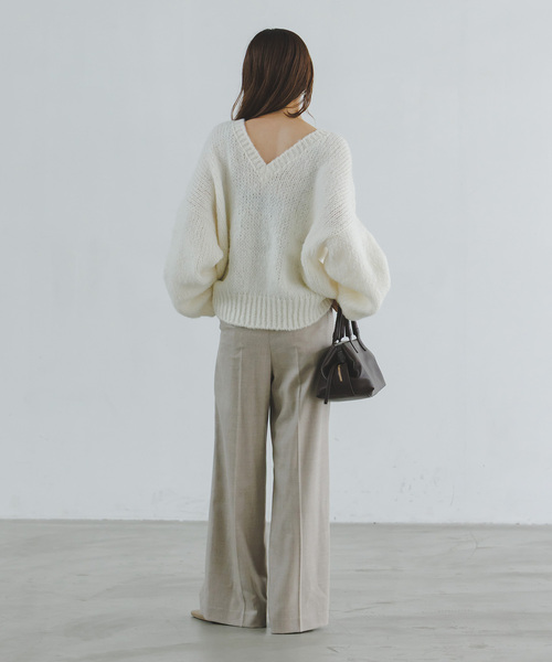 TRICOTS JEAN MARC(トリコットジーンマルク)の「《追加・別注》TRICOTS JEAN MARC/トリコットジーンマルク 2WAYボリュームニット(ニット/セーター・レディース・ピンク/パープル/ホワイト/ネイビー・FREE)」の9枚目の写真