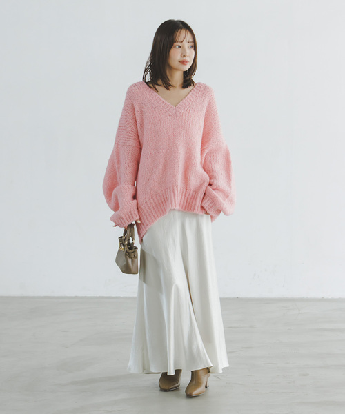 TRICOTS JEAN MARC(トリコットジーンマルク)の「《追加・別注》TRICOTS JEAN MARC/トリコットジーンマルク 2WAYボリュームニット(ニット/セーター・レディース・ピンク/パープル/ホワイト/ネイビー・FREE)」の15枚目の写真