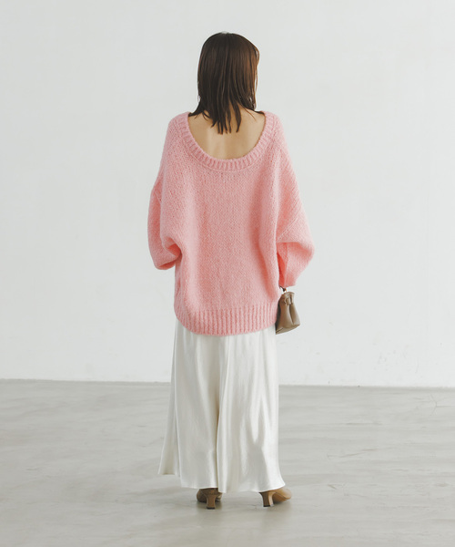 TRICOTS JEAN MARC(トリコットジーンマルク)の「《追加・別注》TRICOTS JEAN MARC/トリコットジーンマルク 2WAYボリュームニット(ニット/セーター・レディース・ピンク/パープル/ホワイト/ネイビー・FREE)」の16枚目の写真