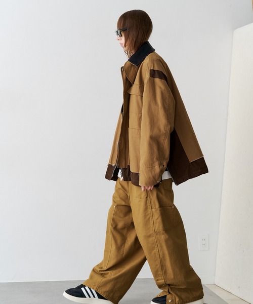 SeeSew(シーソー)の「【UNISEX】DOUBLE KNEE CURVE PANTS/ダブルニーカーブパンツ(その他パンツ・メンズ・ブラック/ライトブラウン・M/L)」の22枚目の写真