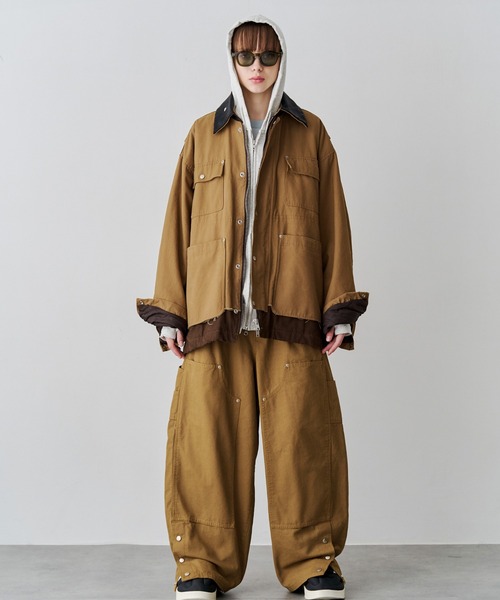 SeeSew(シーソー)の「【UNISEX】DOUBLE KNEE CURVE PANTS/ダブルニーカーブパンツ(その他パンツ・メンズ・ブラック/ライトブラウン・M/L)」の20枚目の写真