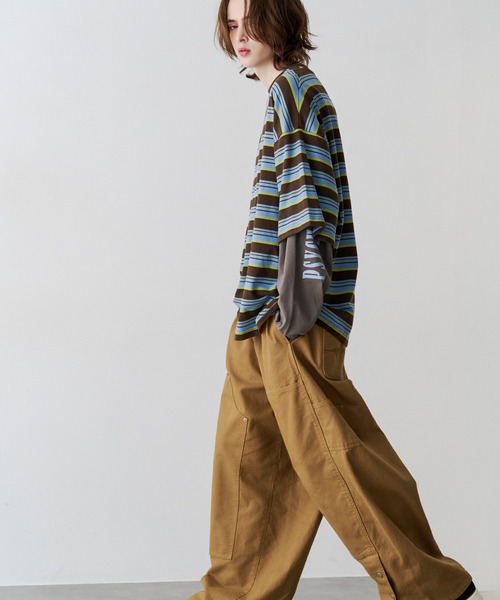 SeeSew(シーソー)の「【UNISEX】DOUBLE KNEE CURVE PANTS/ダブルニーカーブパンツ(その他パンツ・メンズ・ブラック/ライトブラウン・M/L)」の18枚目の写真