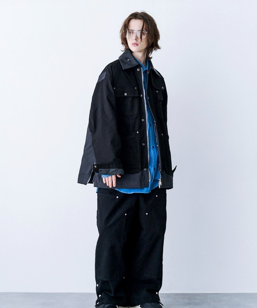 SeeSew(シーソー)の「【UNISEX】DOUBLE KNEE CURVE PANTS/ダブルニーカーブパンツ(その他パンツ・メンズ・ブラック/ライトブラウン・M/L)」の6枚目の写真